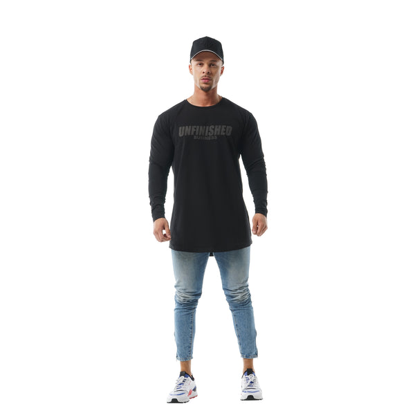 Faded Unfinished Business Long Sleeve - Black