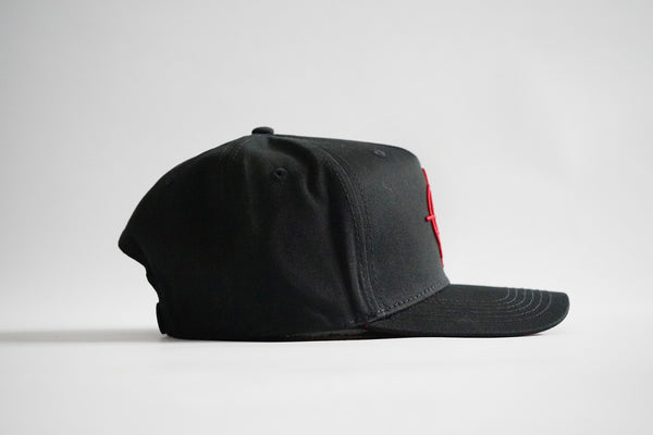 Baller 1.0 Aframe Snapback (Black/Red)