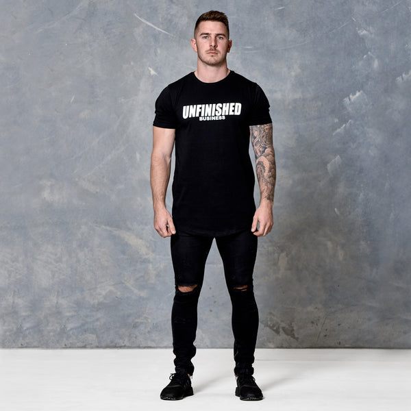 S2 Murdered Black Unfinished Business Curved Hem Tee