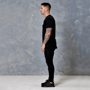 S2 Murdered Black Unfinished Business Curved Hem Tee