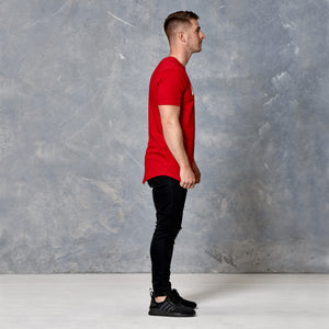 S2 Blood Red Unfinished Business Curved Hem Tee