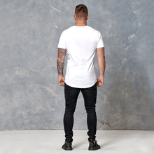 S2 White Unfinished Business Curved Hem Tee
